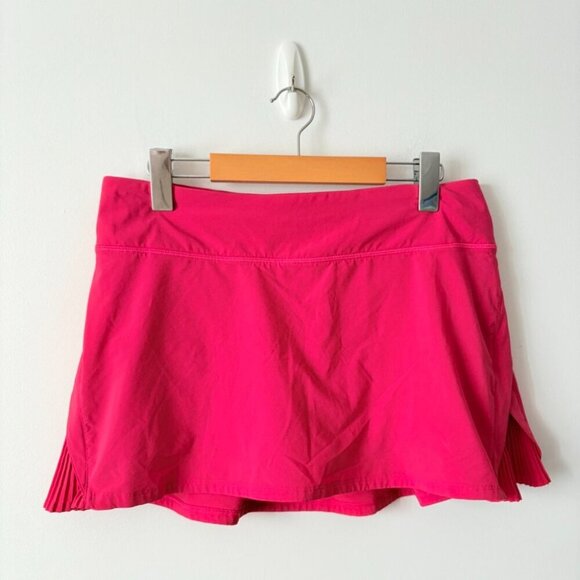 Lululemon Play Off The Pleats Skirt *13" Fuchsia Pink Size 8 - Picture 6 of 9